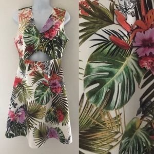 clover canyon floral dress size large